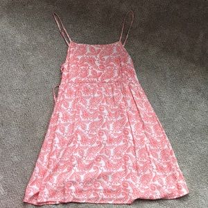 Pink and white dress